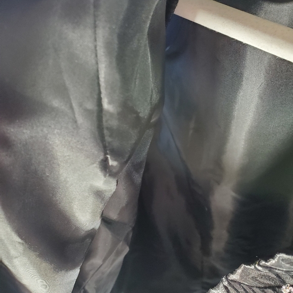 R&M Richards Black Sequin Open Front Jacket size 12 - Picture 7 of 13